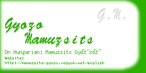 gyozo mamuzsits business card